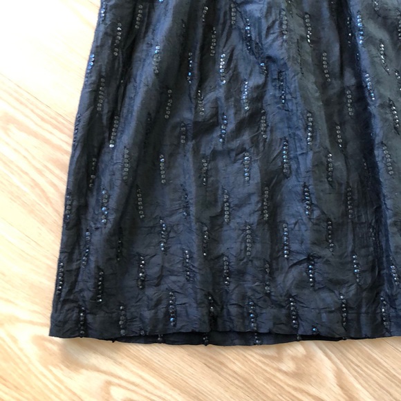 LENA MEDOYEFF Black Sequined Silk Dress, XS - Picture 3 of 11